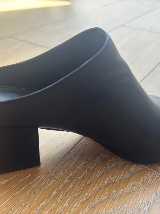 3.1 Phillip Lim Black Leather Block Heel Mule/Slip-On Open-Toe Sandal (7 US) - Picture 10 of 14